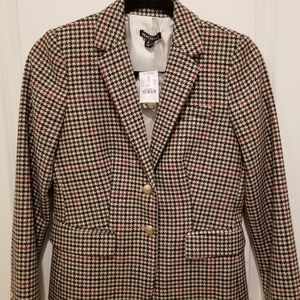 J Crew Mercantile Houndstooth Blazer